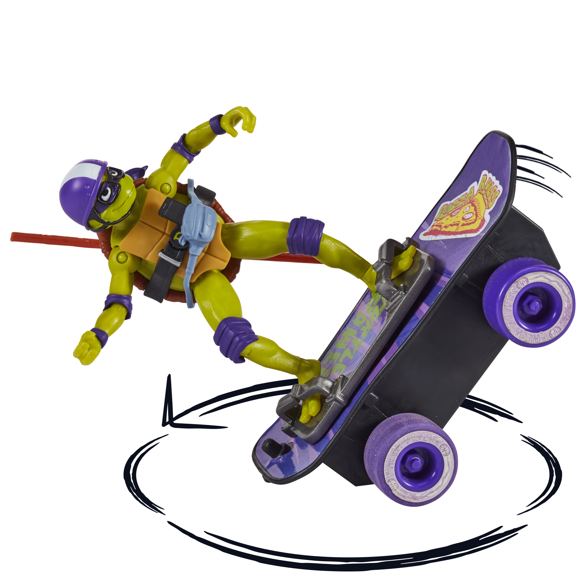 Donatello with Skateboard and Skatepark