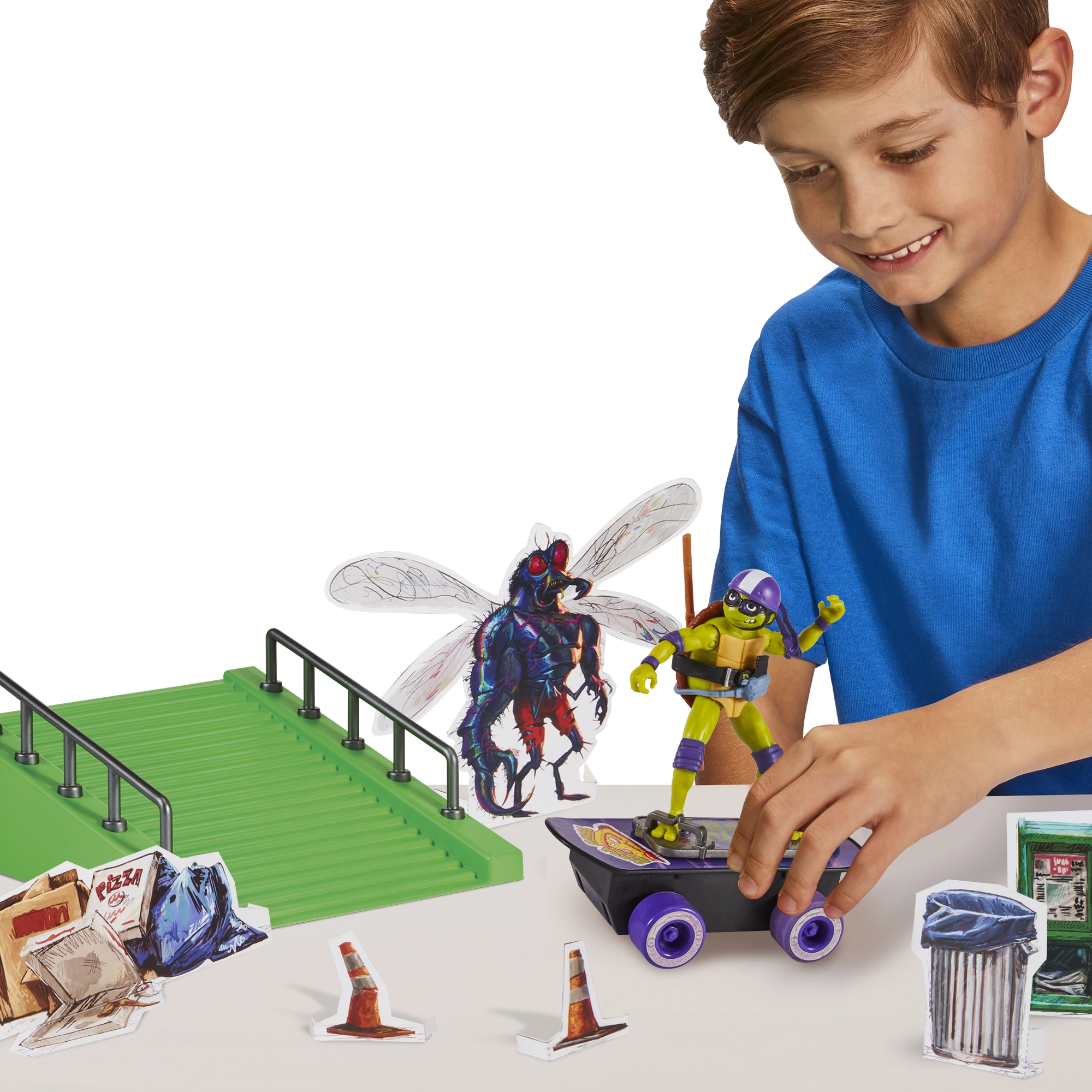 Donatello with Skateboard and Skatepark