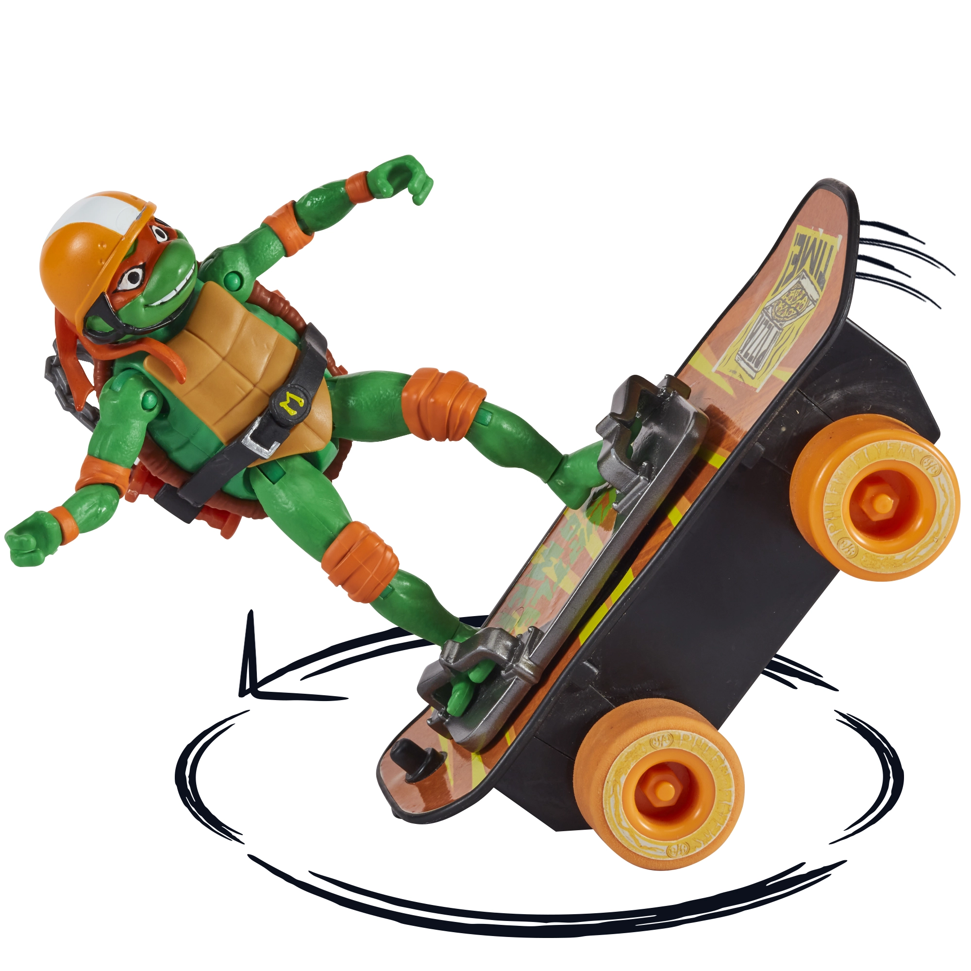 Michelangelo with Skateboard and Skatepark